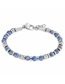 LS2446-2/3 Pulsera Hombre Acero Lotus Style Bolas Acero Y Bolas Azules
