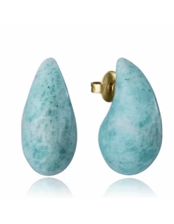 Pendientes Acero Ip Dorado Viceroy Fashion 14198E01014 Gota Piedra Verde