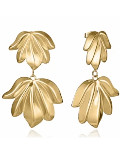 Pendientes Acero Ip Dorado Viceroy Fashion 15158E01012 Hojas