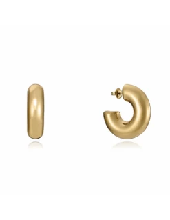 Pendientes Acero Ip Dorado Viceroy Fashion Criolla 31 X 10 Mm