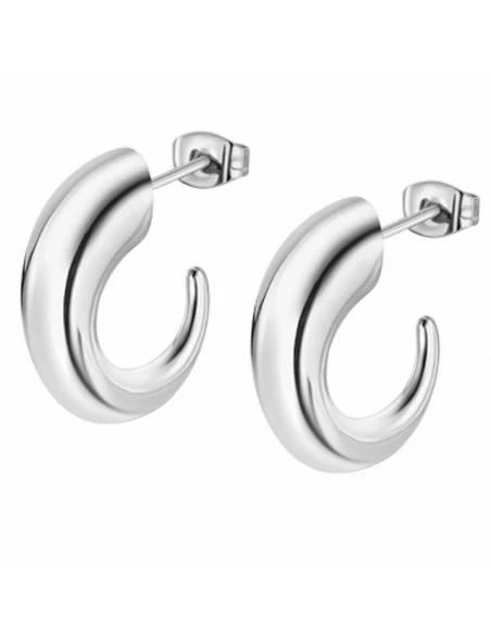 Pendientes Acero Lotus Style 1/2 Aro En Disminucion 3 Pendientes Acero Lotus Style 1/2 Aro En Disminucion