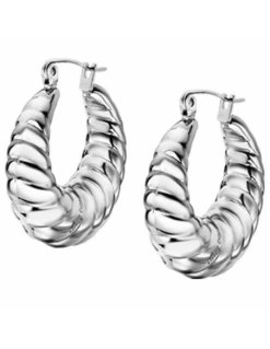 Pendientes Acero Lotus Style Aro Gallonado