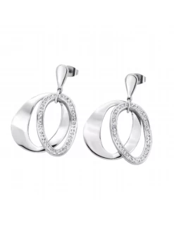 Pendientes Acero Lotus Style Cristales.