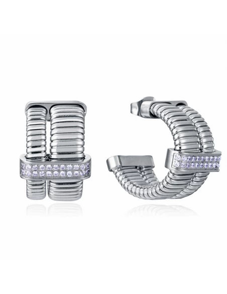 Pendientes Acero Viceroy Fashion 75392E01000 Tubogas Doble Circonitas 3 Pendientes Acero Viceroy Fashion 75392E01000 Tubogas Doble Circonitas