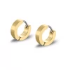 Pendientes Hombre Acero IP Dorado Lotus Style Aro