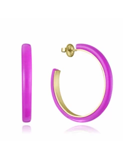 Pendientes Mujer IP Dorado Viceroy Fashion Criolla Acrilico Morado