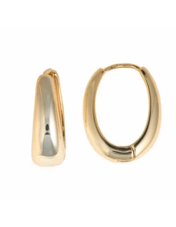 Pendientes Plata Chapada Dorado Salvatore Aro Ovalado