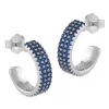 Pendientes Plata Itemporality Aros Circonitas Azules