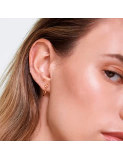 Pendientes Plata P D Paola Baño Oro Aro Con Piedras Color. -Tienda De Joyería De Moda pendientes plata p d paola bano oro aro con piedras color 3