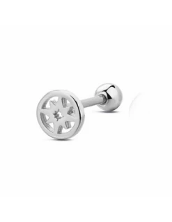 Piercing Plata Rodiada Lucía Martín Estrella Polar