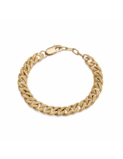 Pulsera Acero Ip Dorado Viceroy Fashion Barbada Con Acabado Granulado