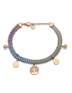 Pulsera Acero Ip Dorado Viceroy Fashion Cordon Multicolor