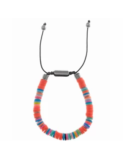 Pulsera Acero Salvatore Discos Resina Rosas