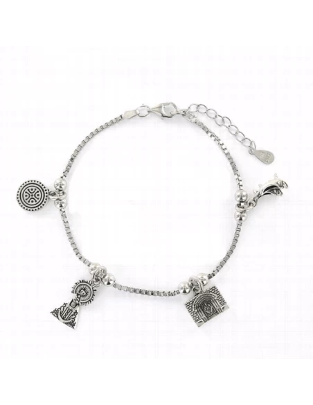 Pulsera De Cantabria Para Señora. Plata De Ley Rodiada. 3 Pulsera De Cantabria Para Señora. Plata De Ley Rodiada.