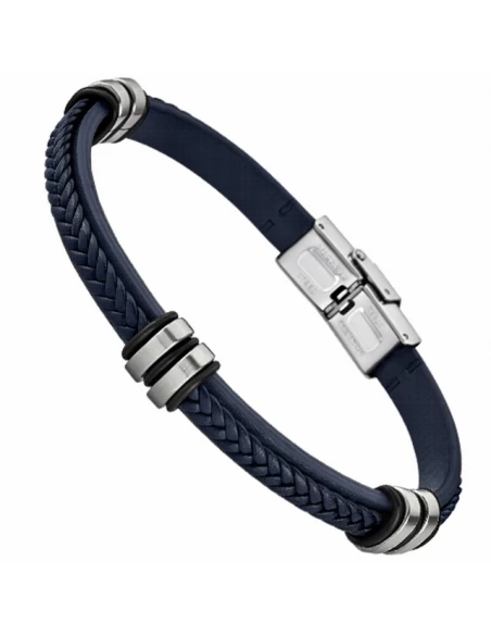 Pulsera Hombre Acero Lotus Style Cuero Marron Trenzado. 3 Pulsera Hombre Acero Lotus Style Cuero Marron Trenzado.