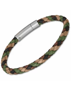 Pulsera Hombre Acero Lotus Style Piel Colores