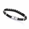 Pulsera Hombre Acero Viceroy Fashion 15169P01010 Piel Negra Y Bolas Negras -Tienda De Joyería De Moda pulsera hombre acero viceroy fashion 15169p01010 piel negra y bolas negras