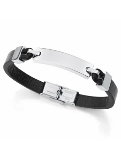 Pulsera Hombre Acero Viceroy Fashion 15170P01011 Piel Marron Y Chapa