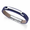 Pulsera Hombre Acero Viceroy Fashion 75378P01013 Piel Azul Y Chapa