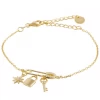 Pulsera Plata Baño Oro Itemporality Candado, Llave, Imperdib -Tienda De Joyería De Moda pulsera plata bano oro itemporality candado llave imperdib