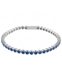 Pulsera Plata Itemporality Rosetas Circonitas Azules