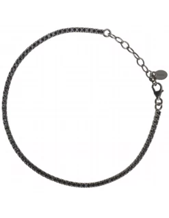 Pulsera Plata Negra Itemporality Riviere Circonitas Negras