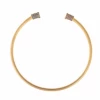 Pulsera Salvatore. Plata Chapada En Oro. Brazalete Con Motivos De Espinela Y Rubíes En Los Extremos. -Tienda De Joyería De Moda pulsera salvatore plata chapada en oro brazalete con motivos de espinela y rubies en los extremos