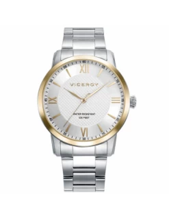 Reloj Hombre Acero Bicolor Viceroy Esfera Blanca