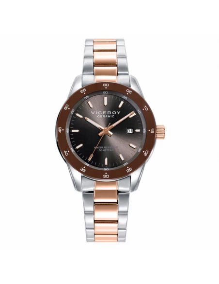 Reloj Mujer Acero Bicolor Cobre Viceroy 401246-17 Bisel Y Esfera Marron 3 Reloj Mujer Acero Bicolor Cobre Viceroy 401246-17 Bisel Y Esfera Marron