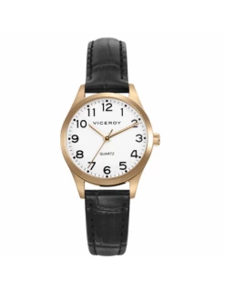 Reloj Mujer Acero Ip Dorado Viceroy Esfera Blanca