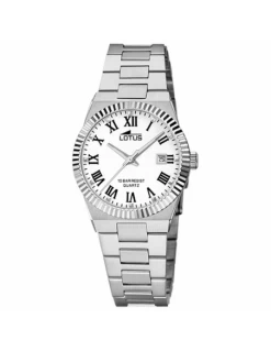 Reloj Mujer Acero. Lotus 18838/4. Esfera Blanca.