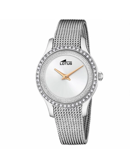 Reloj Mujer Acero. Lotus. Esfera Plata. Bisel De Circonitas. 3 Reloj Mujer Acero. Lotus. Esfera Plata. Bisel De Circonitas.