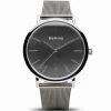 Reloj Mujer Bering Acero Chapado IP Gris Esfera Gris
