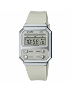 Reloj Mujer Casio A100WEF-8AEF Digital Caja De Resina IP Plata.
