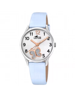 Reloj Niña Acero Lotus Esfera Con Mariposa Correa Azul