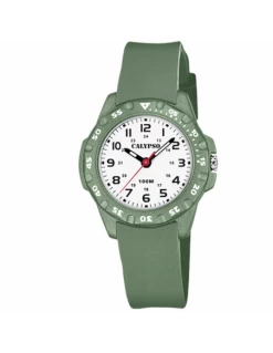 Reloj Niño O Niña. Calypso. Esfera Blanca.Verde.